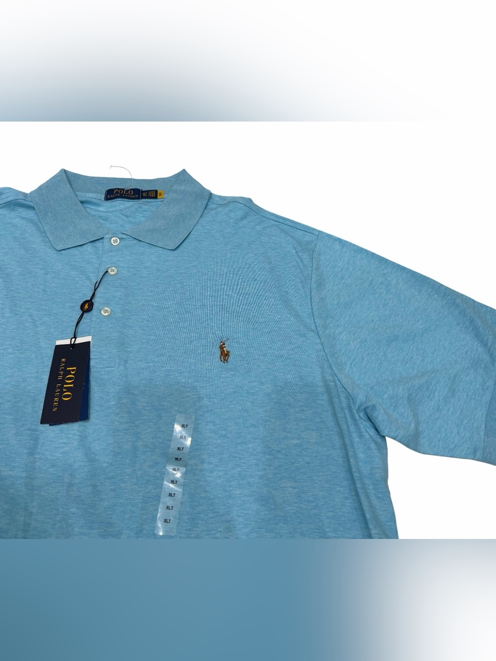 Polo Ralph Lauren Men’s Blue‎ Polo 100 Cotton Light Blue Size XLT NWT